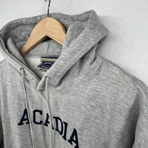 ACADIA Hoodie Adult M National Park Maine Bar Harbor Bangor Sweatshirt Gray - Picture 4 of 14